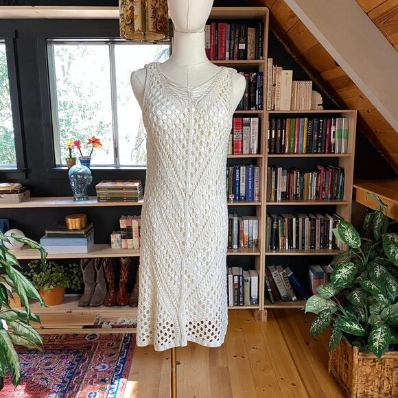 Crochet Open Knit Dress - Picture 1 of 6